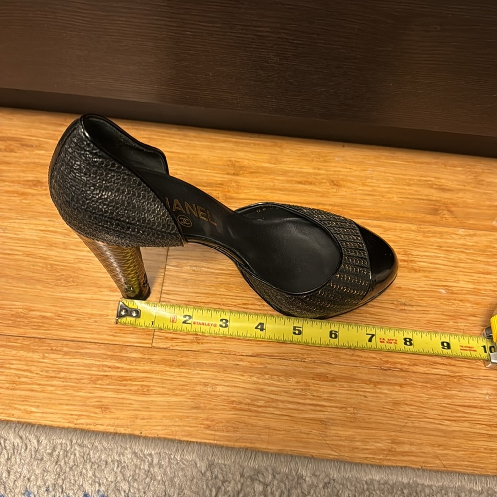 Vintage Chanel Python Effect D’orsay Pumps - 38 - Picture 9 of 11